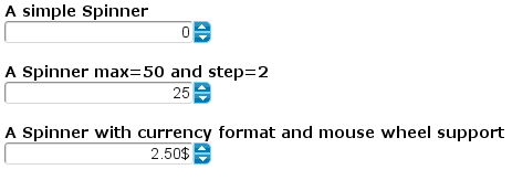 Struts2 jQuery Plugin - Spinner Tag